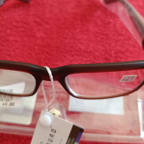 Optosquad PL1124 Presbyopia Glasses New Brown Matte Rectangular Frame