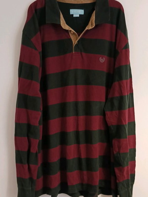 Men's sweatshirt green and burgundy striped size XXXL like new