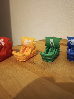 Pirate Ship Game Pieces used, pack