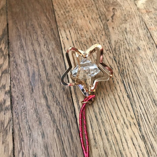 Decorative star charm with diamond good luck ornament new