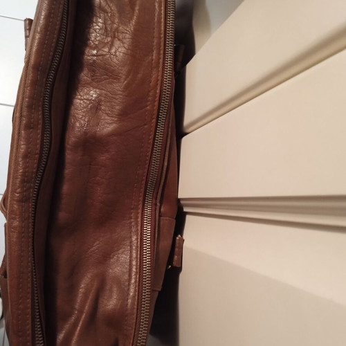 Fred Perry brown crossbody bag used, synthetic leather