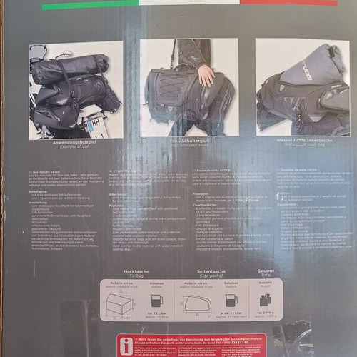 Vanucci Motorcycle Saddlebags like new, heavy-duty set with accessories
