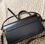 Axel leather crossbody bag, black