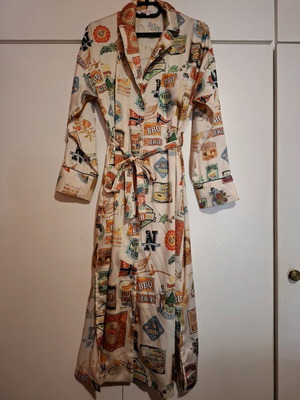 Never on Sunday by Nema Street Icons shirt dress maxi robe new