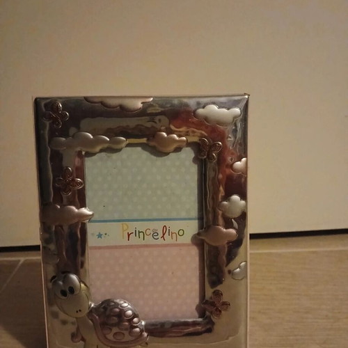 Children's frame silver 925 new with embossed details