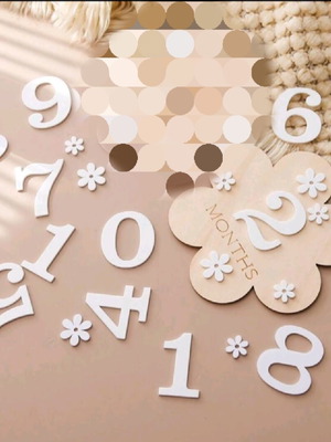 Wooden baby milestone board for first 12 months like new