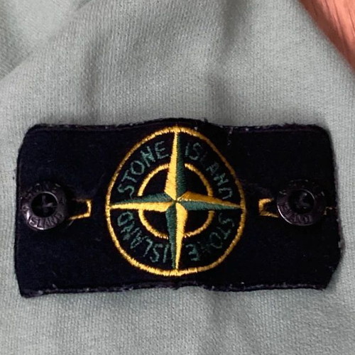 Stone Island Sweater M green with small sleeve stain, like new