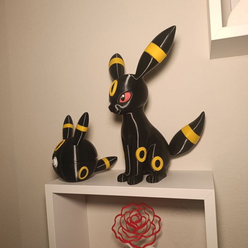 Umbreon set Pokémon with Pokéball, new 3D printed decor