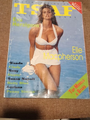 Tsaf magazine with Eva Herzigova and Elle MacPherson, used