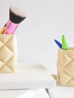 3D Printed Multipurpose Planters with Quilted Design New