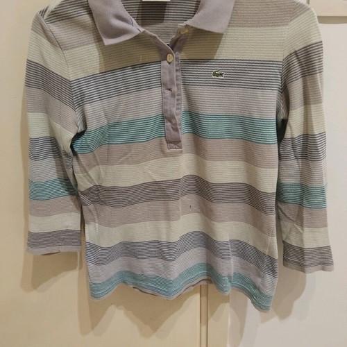 Lacoste polo μπλούζα σαν καινούργιο, πολύχρωμη μέγεθος M