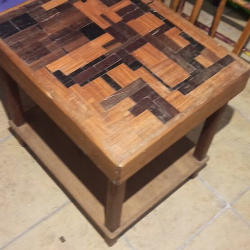 Handpainted wooden tables and chairs like new, unique pieces