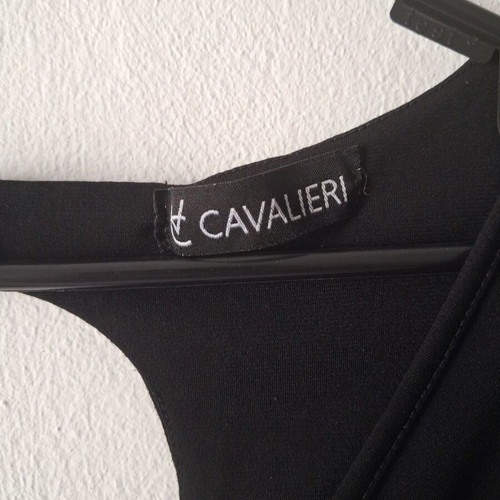 Cavalieri Black Top with Open Back Keyhole in Excellent Condition
