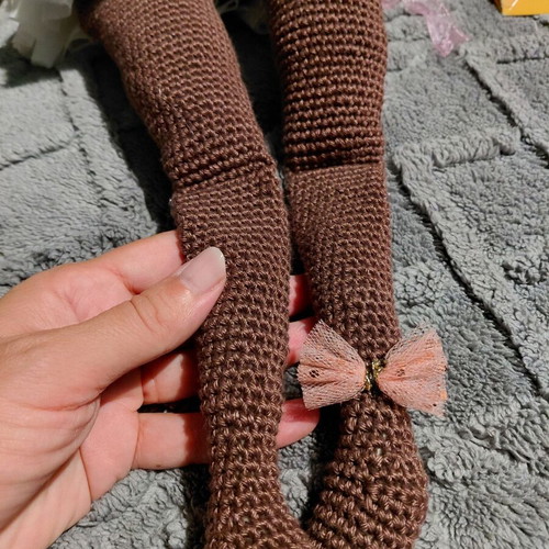 Handmade crochet amigurumi doll new with lace dress