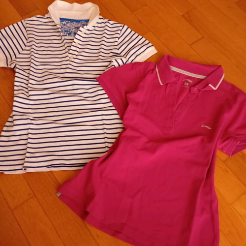 Striped shirt like new, size S, white and pink