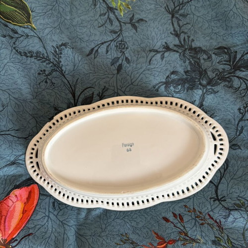 Porcelain Fondantier Dish like new, 1950s with foreign mark