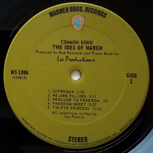 The Ides Of March Common Bond vinyl used, rock