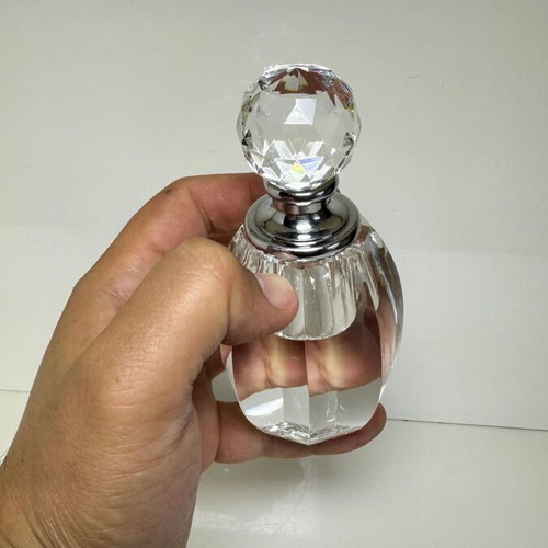 Vintage faceted crystal perfume bottle