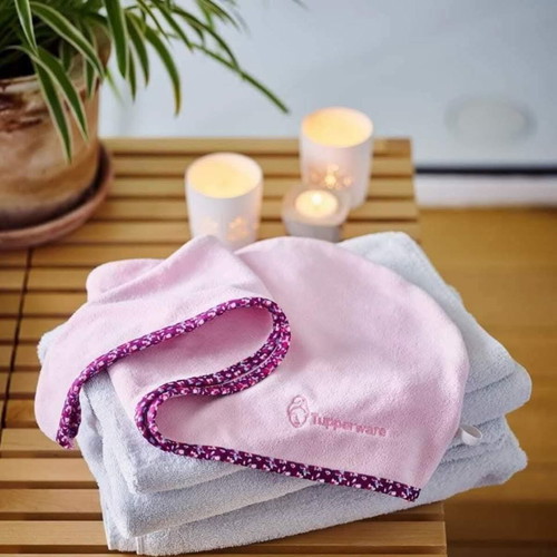 Tupperware microfiber hair towel new