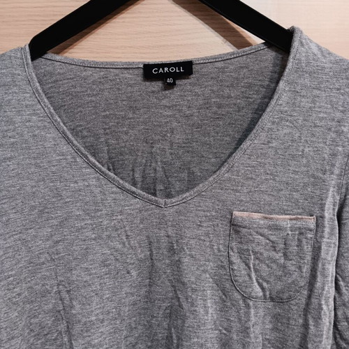 Women's blouse used, thin long-sleeve, gray, size L