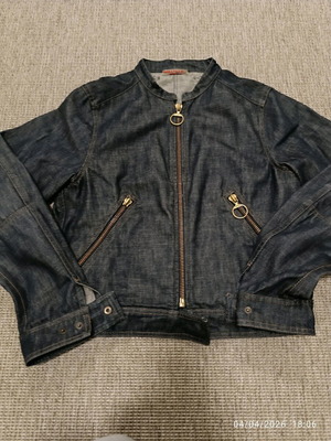 Prada denim bomber jacket vintage 90s used, size 36
