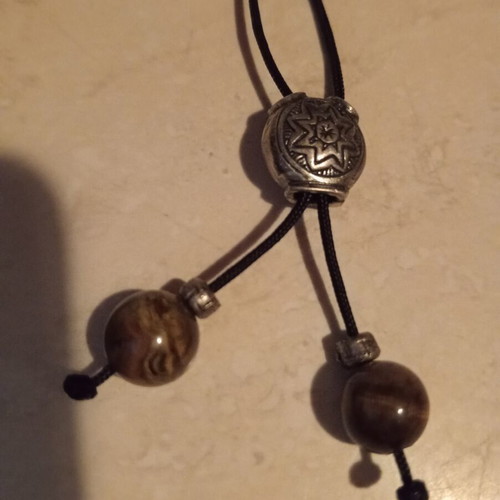 Handmade Komboloi with Tiger Eye and Silver, New