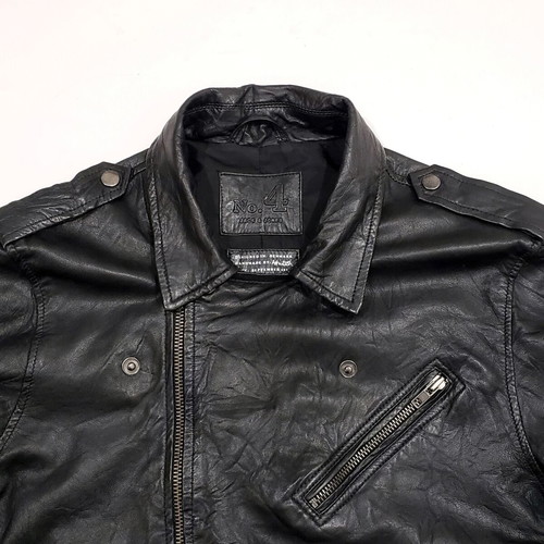 Jack & Jones men's leather jacket like new, size L, black