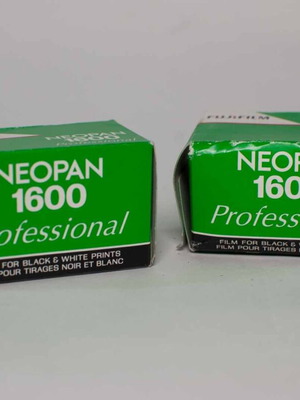 Fuji Neopan 1600 film, 2 pieces, 35mm black and white, like new