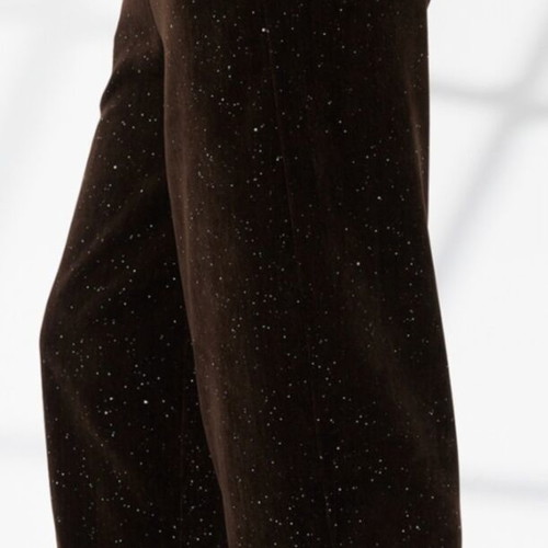 Pants with glitter new, brown, one size