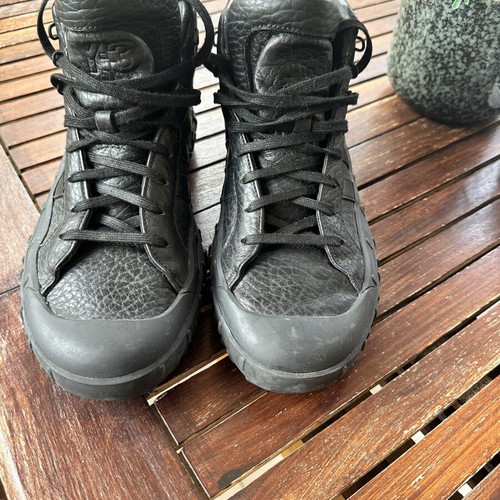 Y3 leather boots, black, size 44