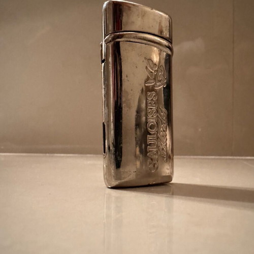 Gauloises lighter used silver