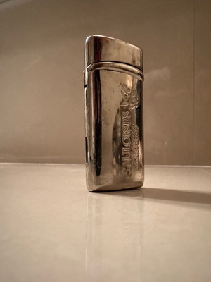 Gauloises lighter used silver