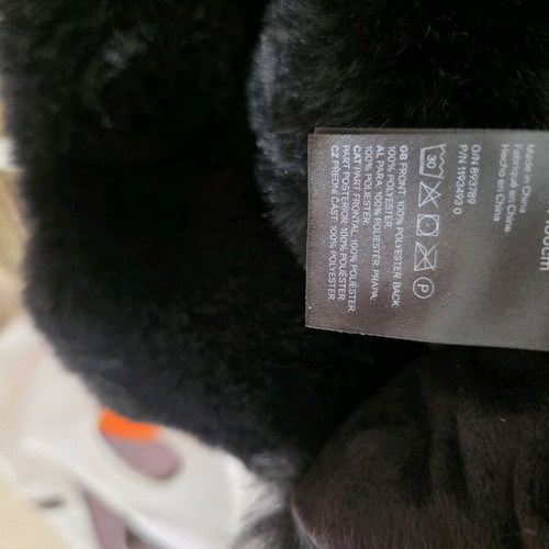 Fur blanket new, black, soft, 1.10×1.50 m with lining