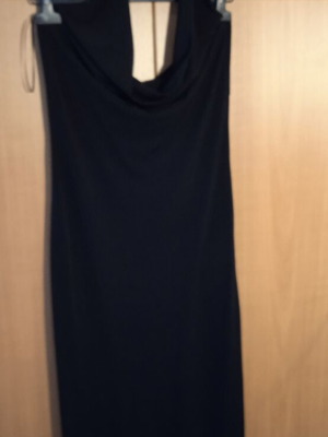 Black Long Halter Neck Dress like new