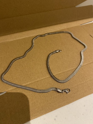Men's silver necklace chain