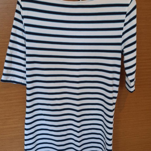 Juicy Couture striped dress like new, cotton, white and dark blue
