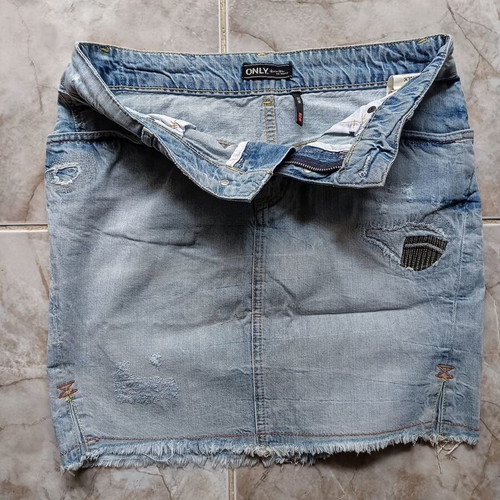 Only denim skirt new, no stretch, size M 38 10, blue