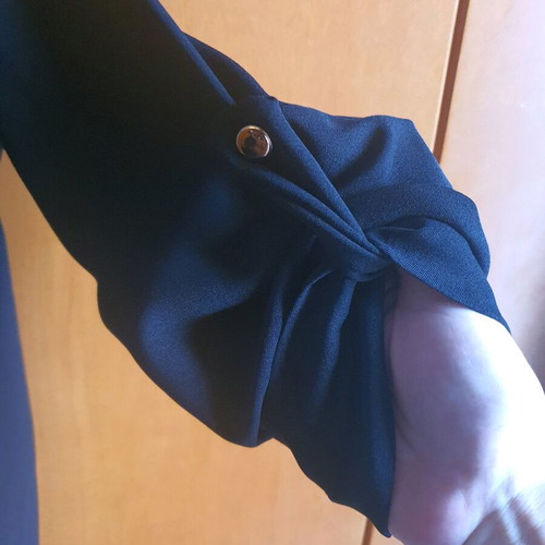 Black women's shirt new with gold buttons