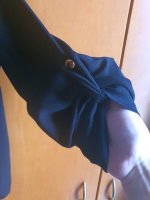 Black women's shirt new with gold buttons