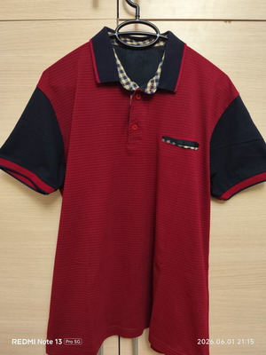Mohicans Black Line short-sleeve shirt used, XXL, red with black sleeves