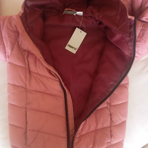 Children's jacket pink with burgundy lining, new, size 134 cm