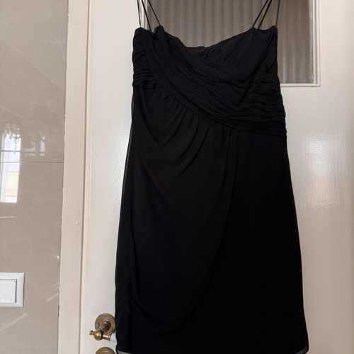 Zara black evening dress draped chest size L new with tag
