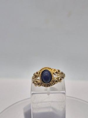 Lapis Lazuli Brass Adjustable Ring new, handmade gemstone jewelry