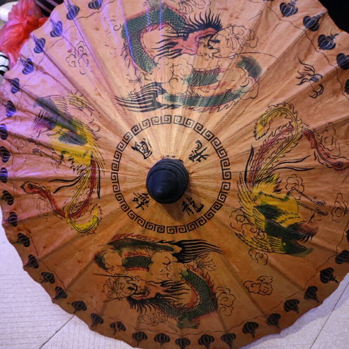 Classic handmade umbrella with oil paper like new