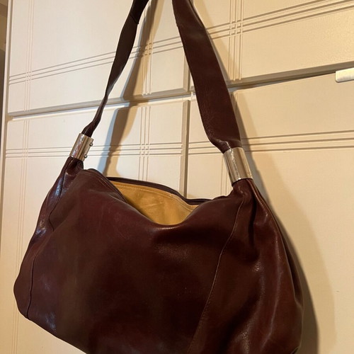 Leather shoulder bag brown like new