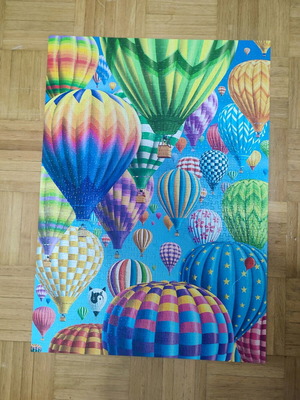 Puzzle 1000 pieces like new, glued in plexiglass frame
