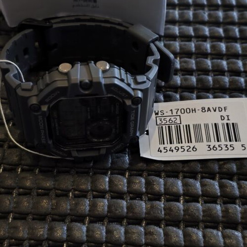 Casio WS-1700H watch with moon and tide phase, grey