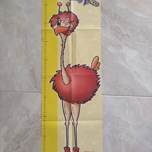 Strousy height chart used, paper, 98cm x 32cm