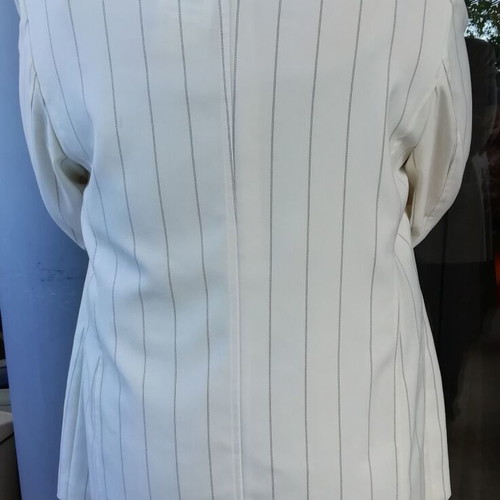 Ulla Popken women's jacket new, white with thin black stripe