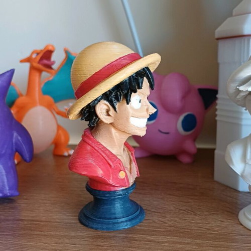 Luffy 3D printed figure like new, hand-painted PLA